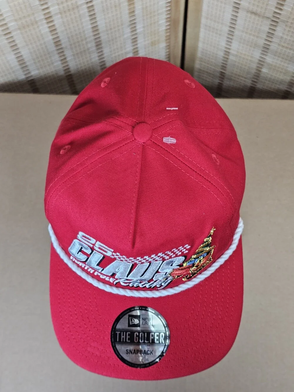 New Era The Golfer 25 Claus North Pole Racing Red Snapback Hat NWT